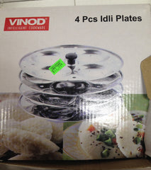 Vinod Stainless Steel cooker with 4 Tier Idli Plate