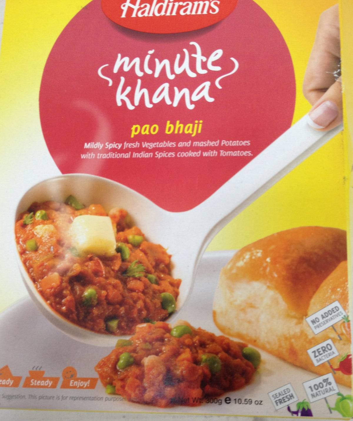 Haldiram's  Mintue Khana Pao bhaji 10.5 Oz - 300 Gms