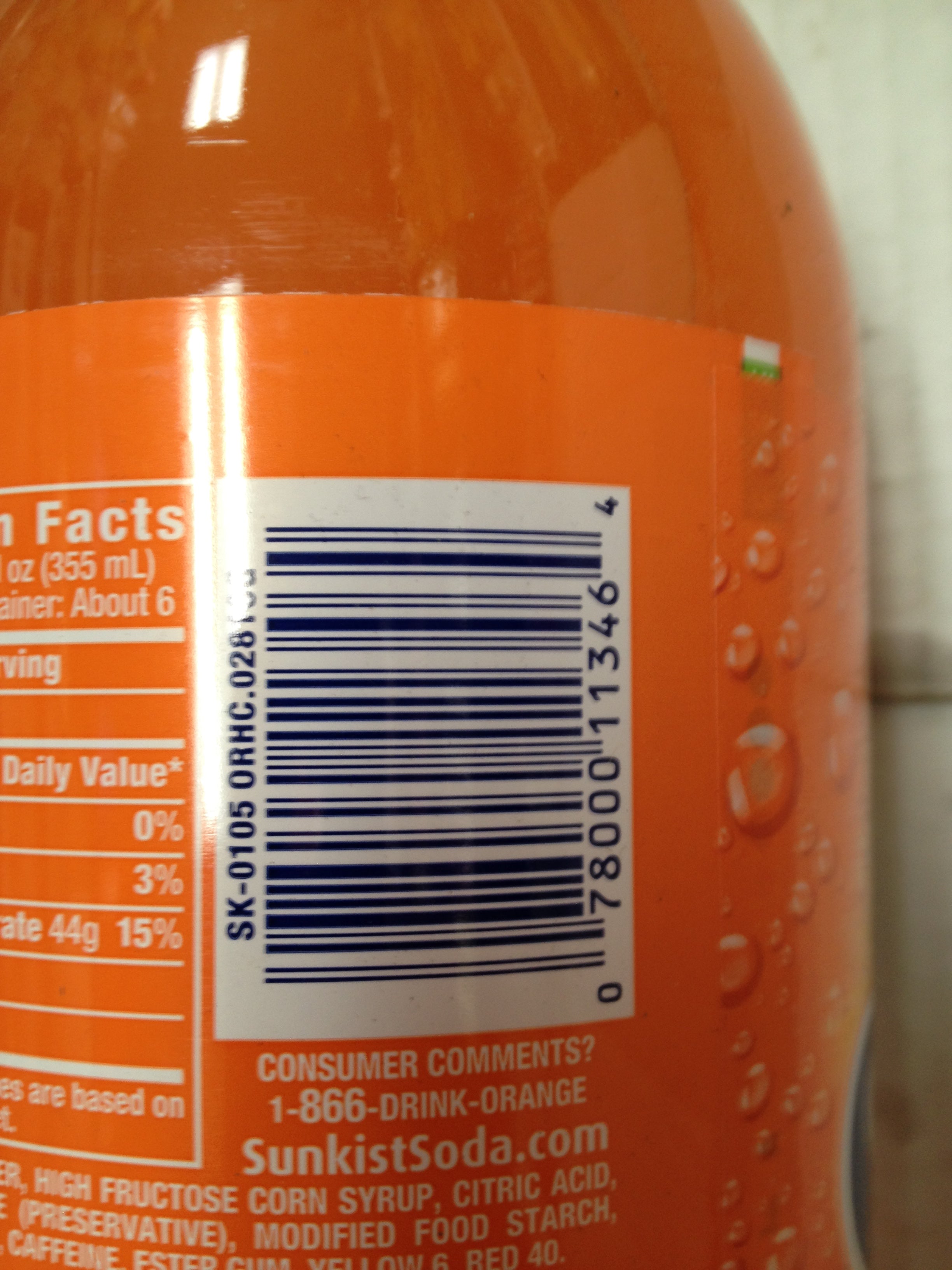 Sunkist Orange Soda 70.4 Oz - 2000 Gms