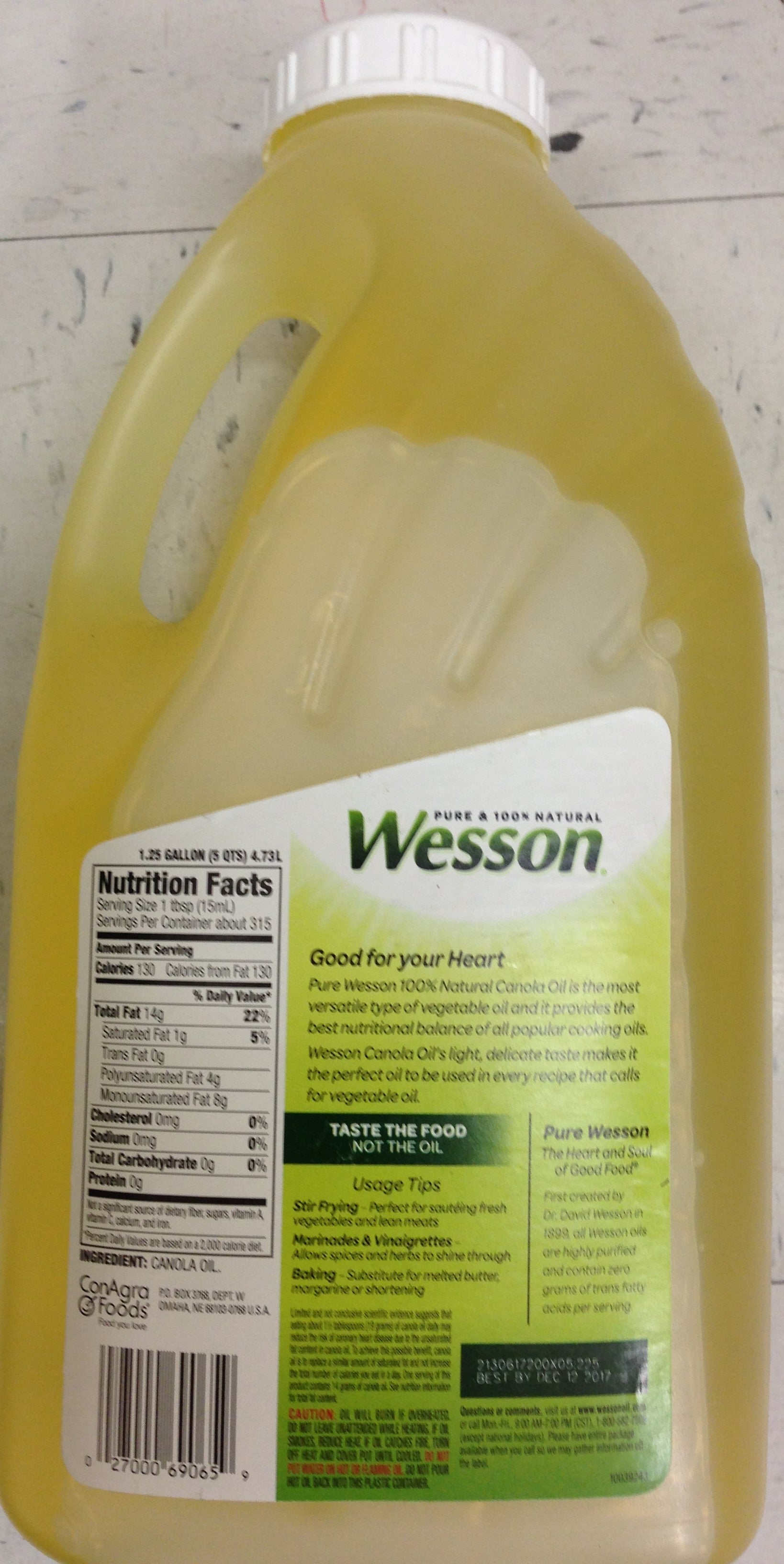 Wesson Canola Oil 3.79 lt