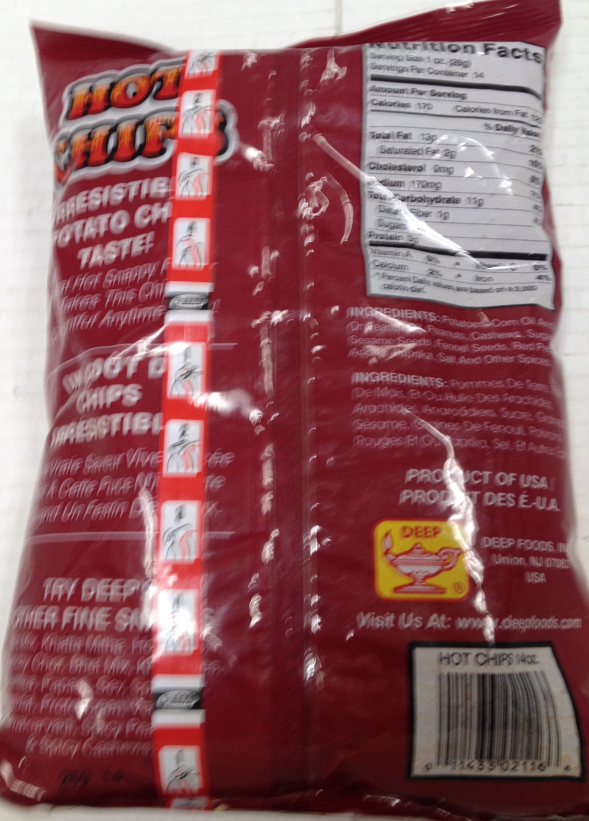 Deep Hot Chips 14.1 Oz - 400 Gms