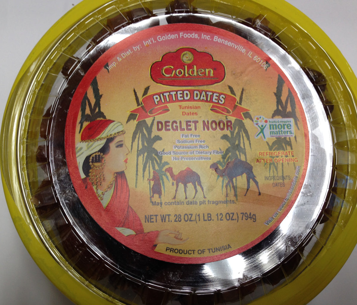 Golden Pitted Dates 28 OZ - 794 Gms