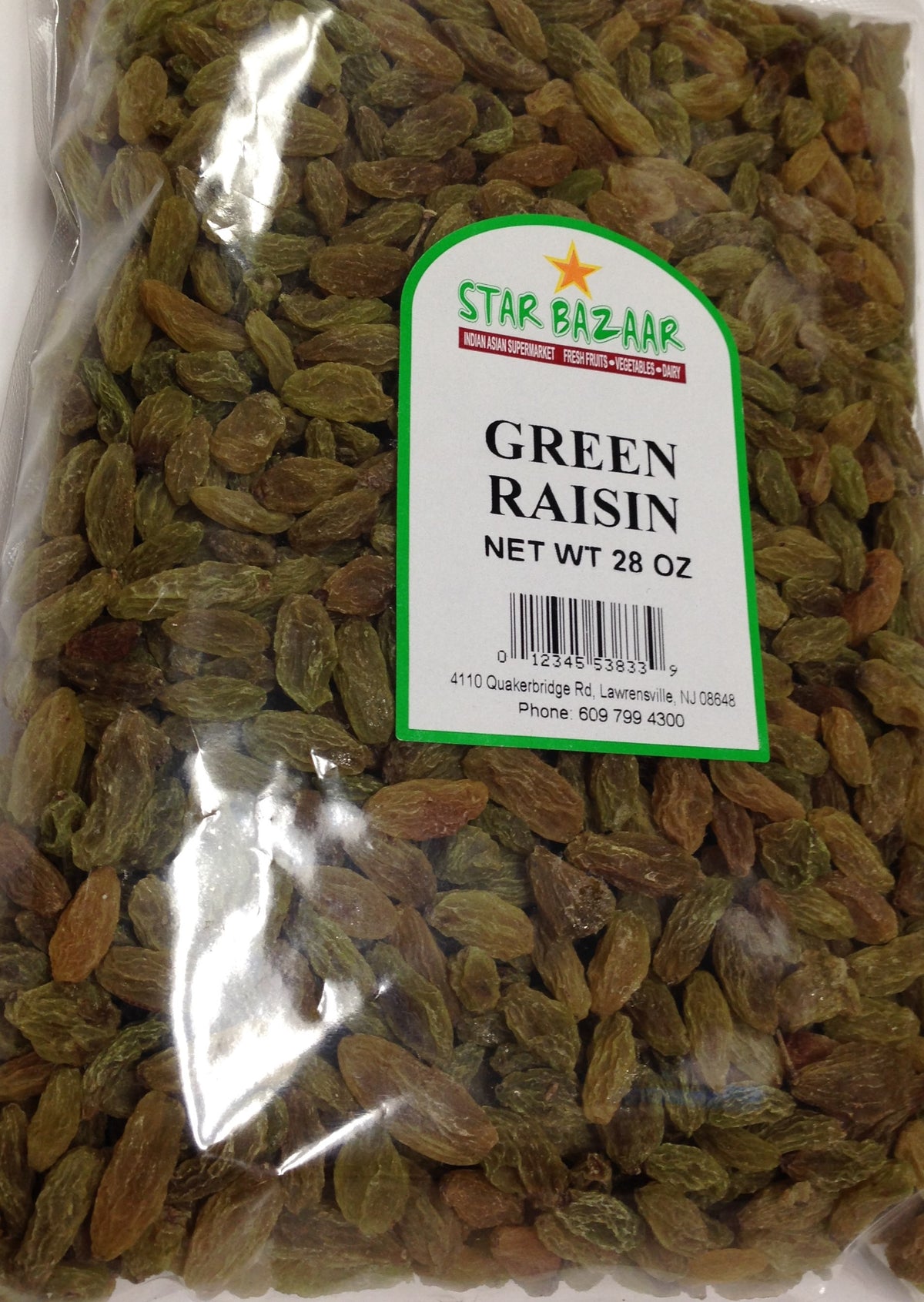 Big Bazaar - Star Bazaar Green Raisin 28 OZ - 794 Gms