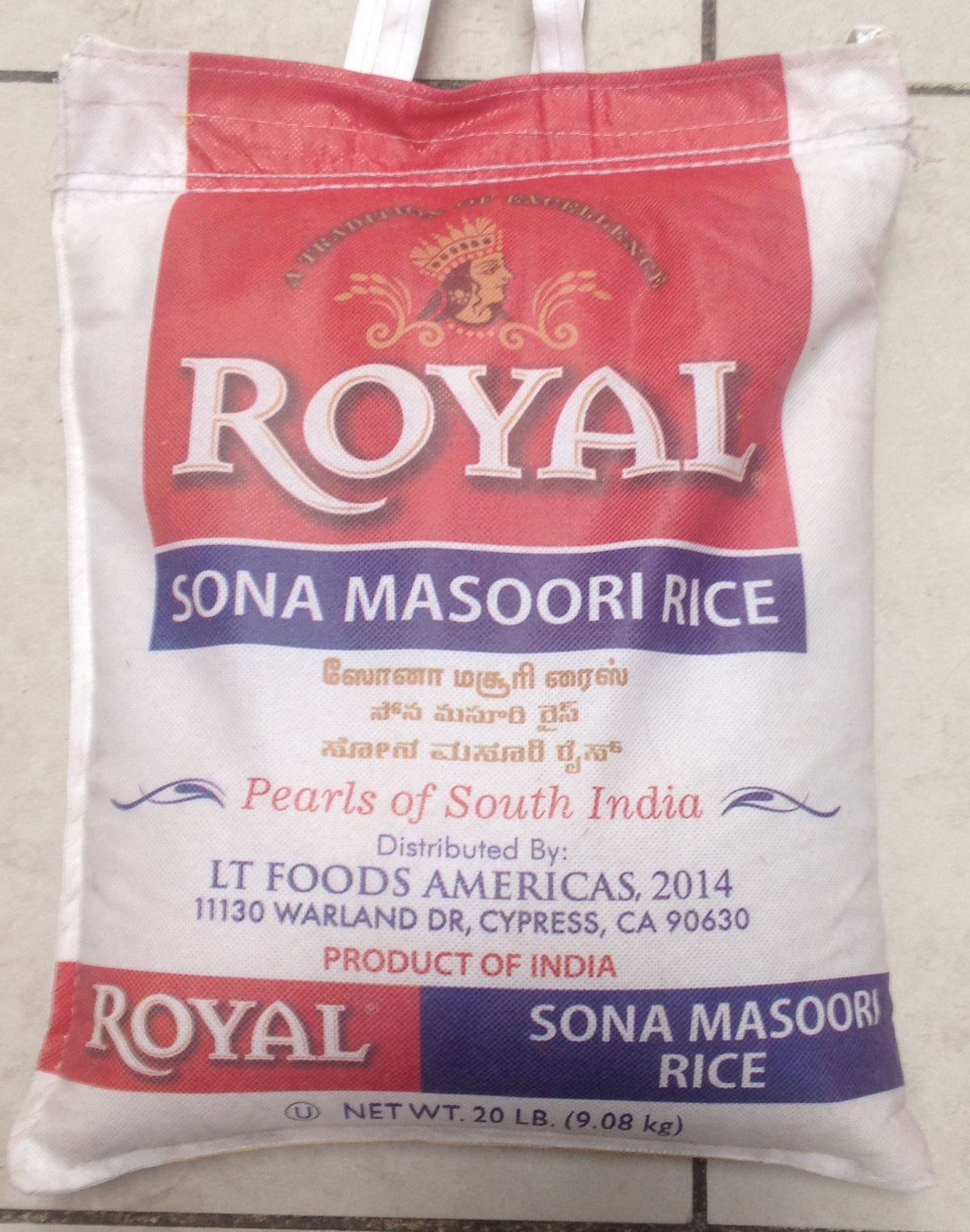 Royal Sona Masoori Rice 20 LB - 9 KG