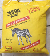 Zebra Brand Sela Basmati rice 10 LB - 4.5 KG