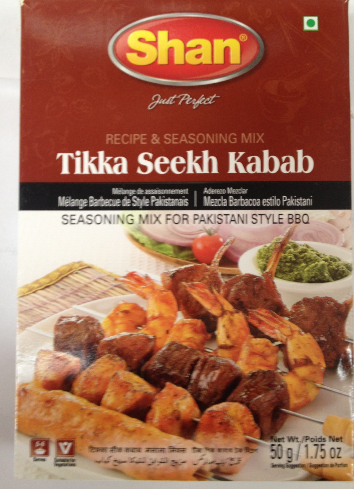 Shan Tikka Seekh Kabab 1.75 OZ - 50 Gms