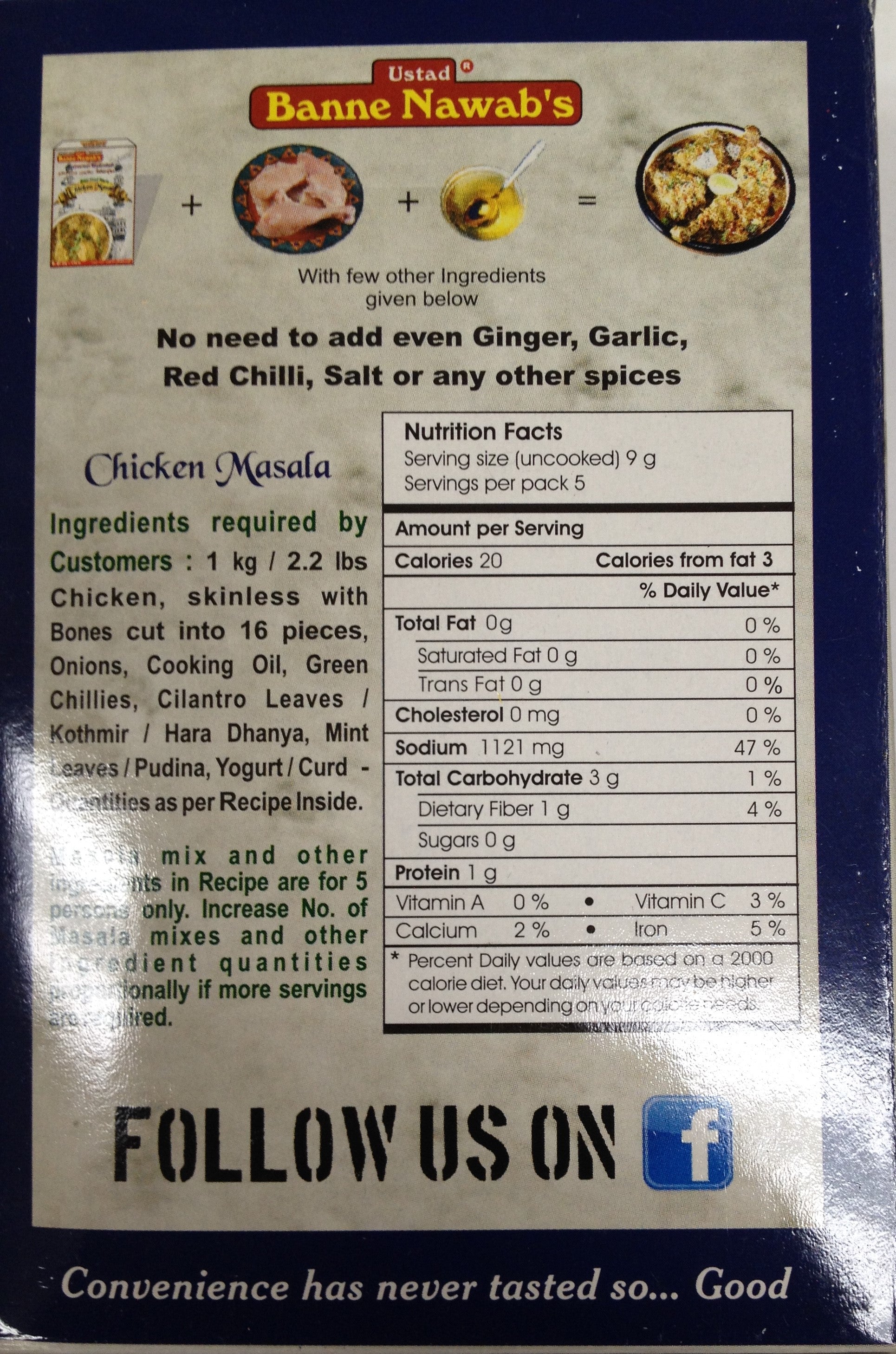 Banne Nawab's Chicken Masala 1.9 OZ - 54 Gms