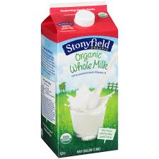 Stonyfield Organic Whole Milk - 1-2 Gallon