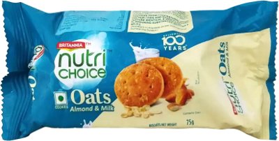 Britannia Nutri Choice Almond & Milk Cookies 75 Gms