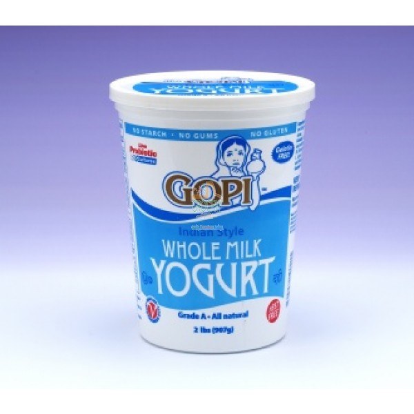 Gopi Indian Style Whole Milk Yogurt 2 LB- 906 GMS