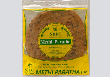 Shri Foods Methi  Paratha 5Pcs - 230 Gms ( Fresh Cooked)