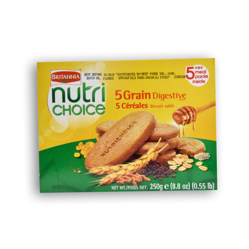 Britannia Nutri Choice 5 Grain Biscuits  8.8 OZ - 250 Gms