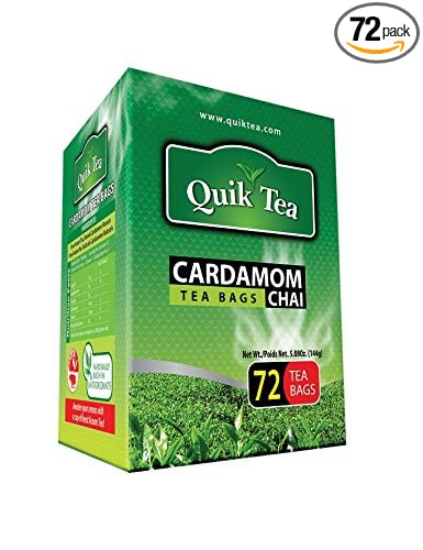 Quick Tea Cardamom Chai 72 Bags 5.08 oz - 144 Gms