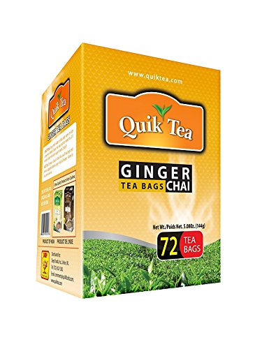 Quick Tea Ginger Chai 72 Bags 5.08 oz - 144 Gms