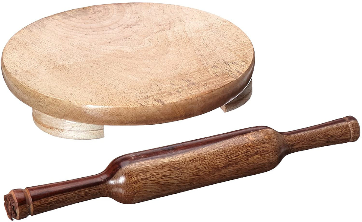 Roti Maker Base & Rolling Pin -Chakala & Belan10 OZ - 300 Gms