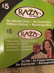 Raza  Phone  Calling card - $5